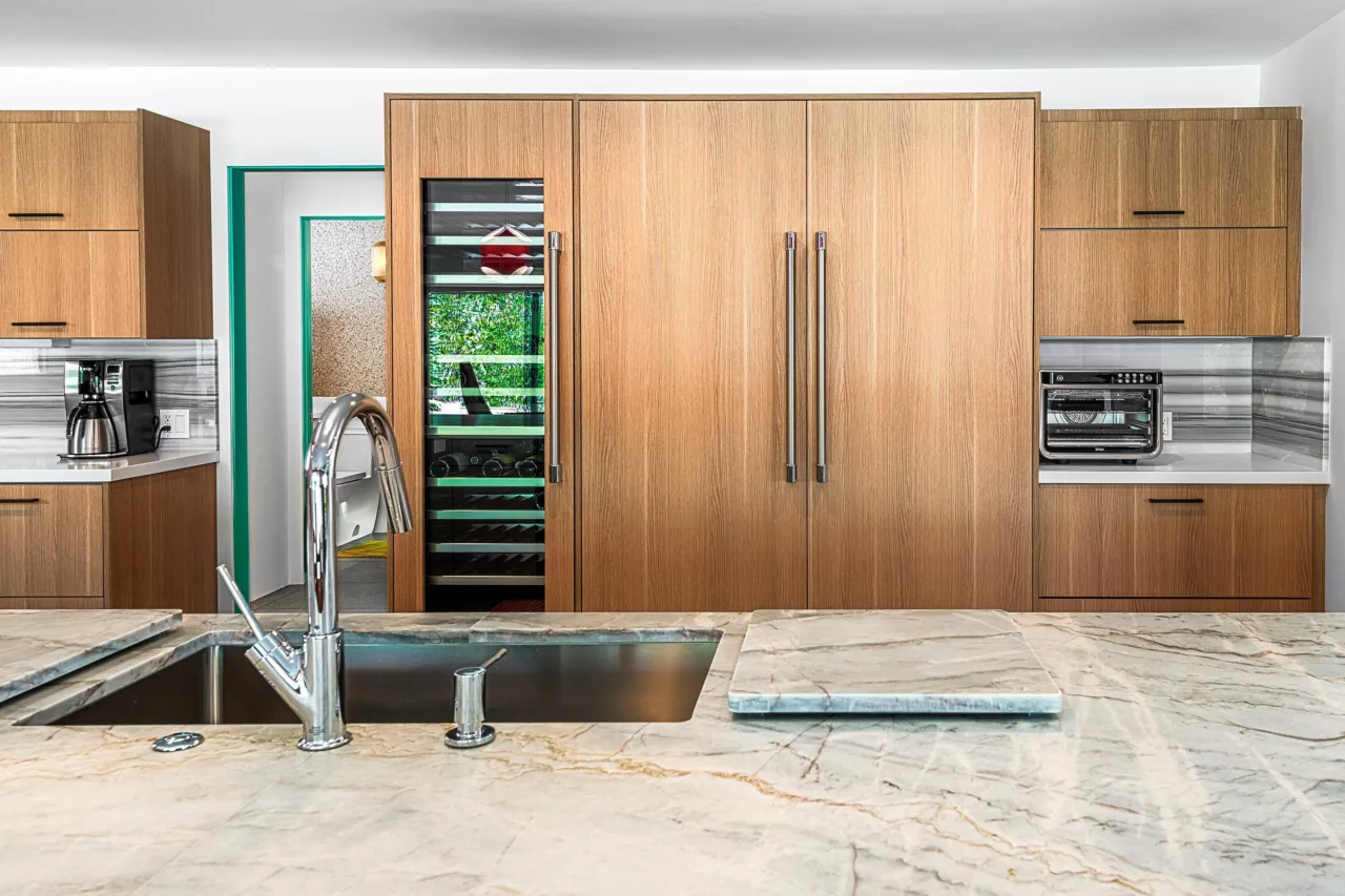 Euro cabinets with matching face for refirdgorator